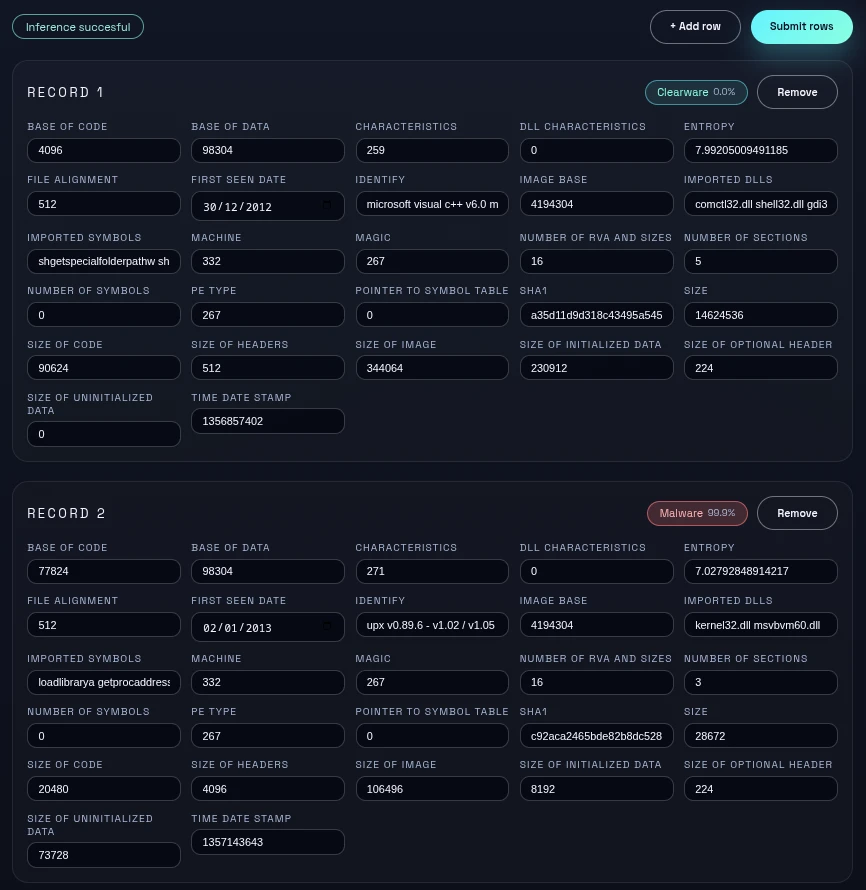 Screenshot demonstrating the frontend view of the rag chatbot in use